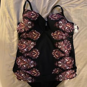 NWT Lane Bryant Cacique Swimsuit built in Bra